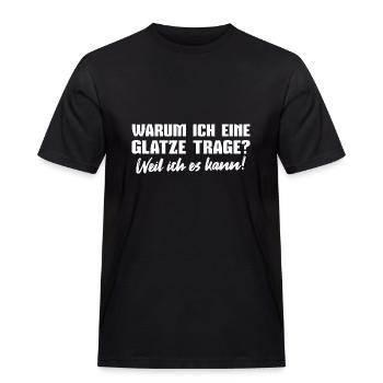 Glatze Weil ich es kann - Männer Workwear T-Shirt - Schwarz - Vorne - AI Model Male 178 light (178cm)