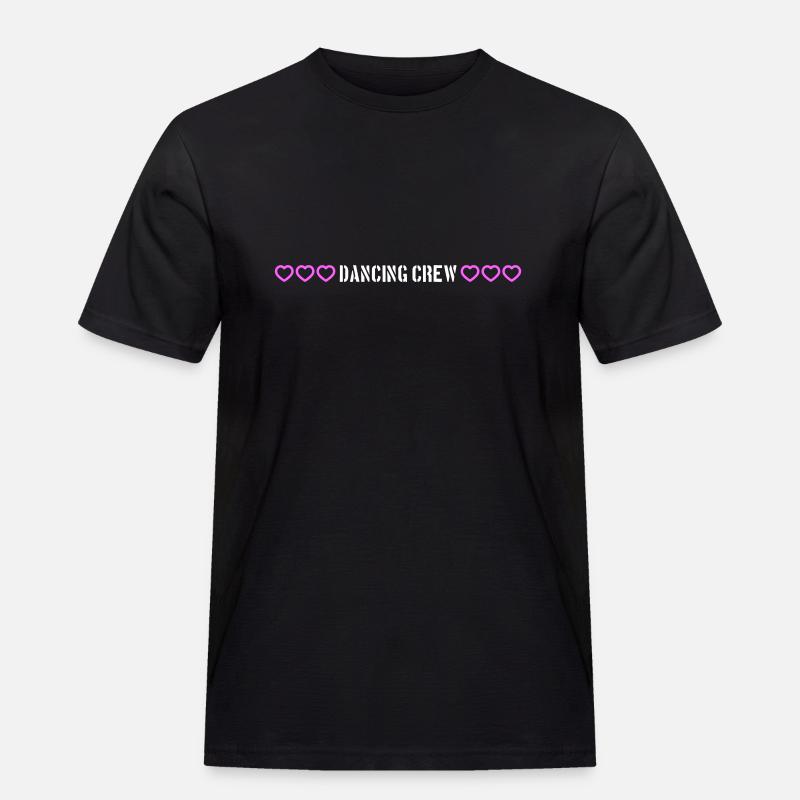 dancing crew herzchen - Männer Workwear T-Shirt - Schwarz
