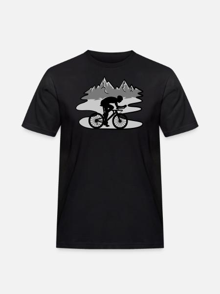 Bicycle Rider Mountains - Men's Workwear T-Shirt - black