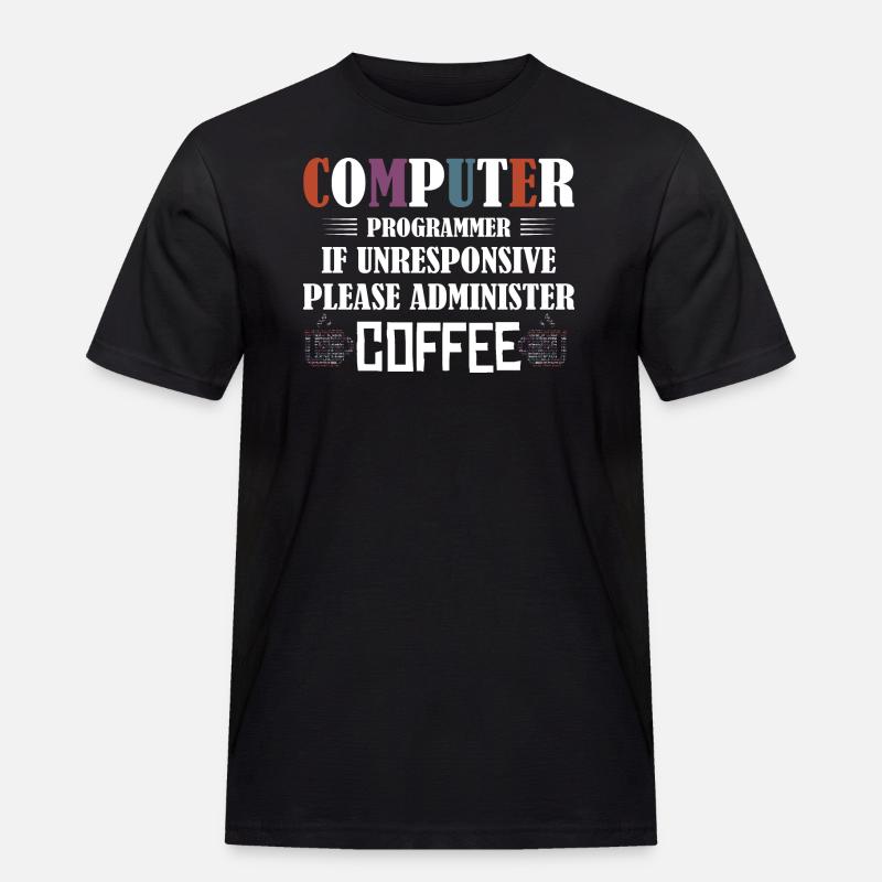 Computer Programmer Software Coding - Männer Workwear T-Shirt - Schwarz