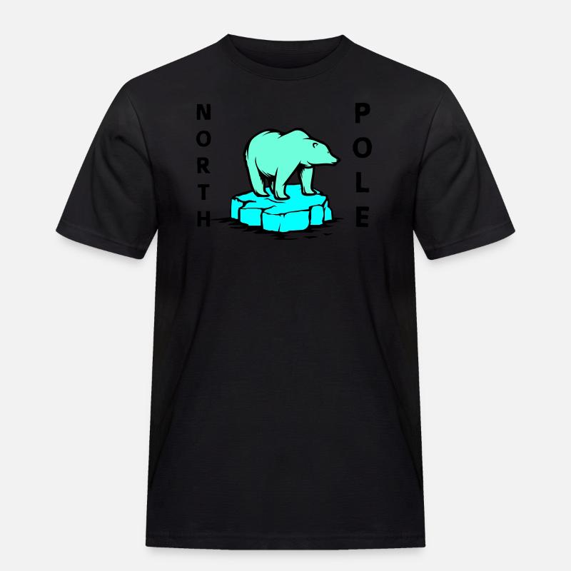 eisbär north pole - Männer Workwear T-Shirt - Schwarz