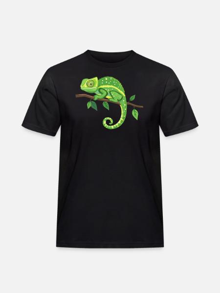 Kameleon - Männer Workwear T-Shirt - Schwarz