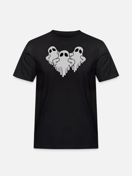 3 funny floating ghosts - Men's Workwear T-Shirt - black