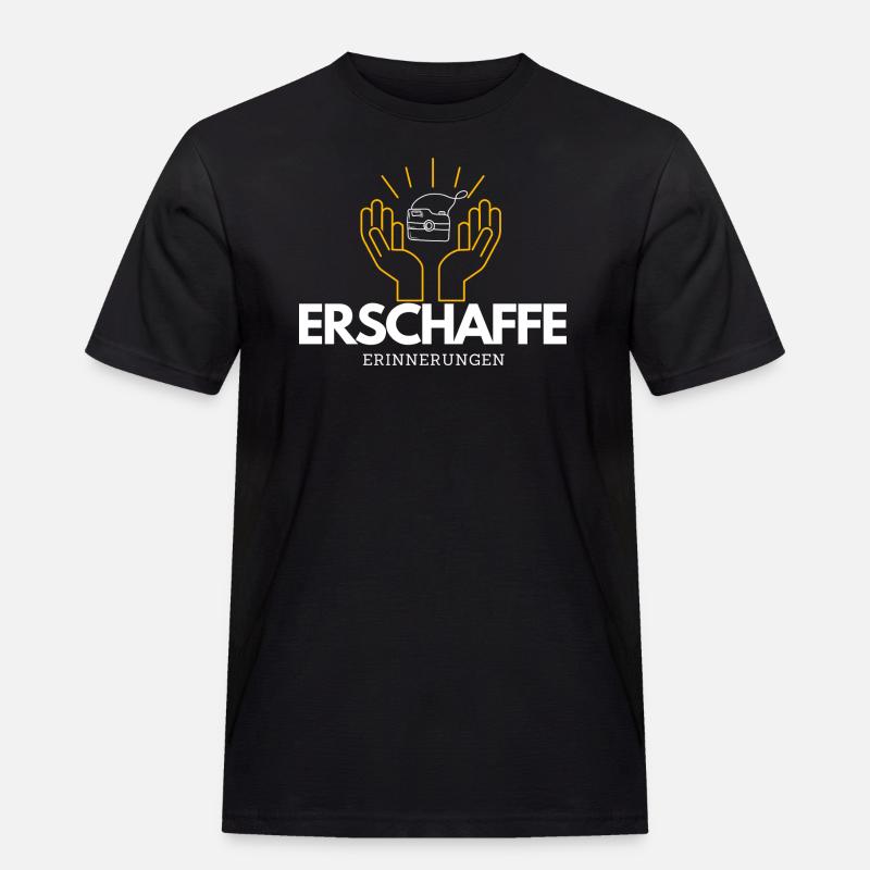 Erschaffe Erinnerungen - Männer Workwear T-Shirt - Schwarz