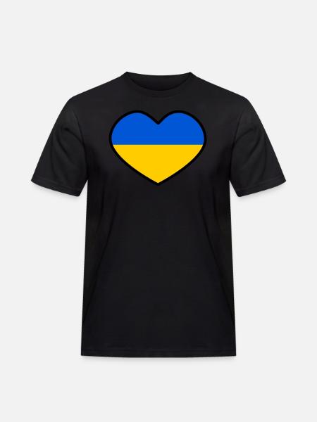Ukraine Heart - Men's Workwear T-Shirt - black