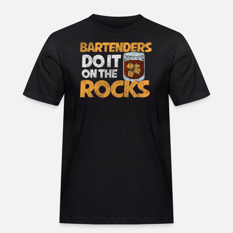 Bar Kellner Getränk Humor - Männer Workwear T-Shirt - Schwarz
