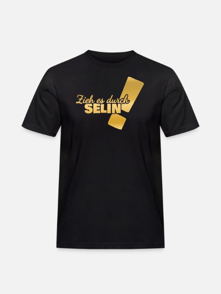 First name Selin - Men's Workwear T-Shirt - black