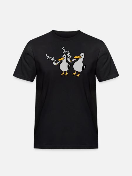 2 Stoner Seagull Friends - Men's Workwear T-Shirt - black