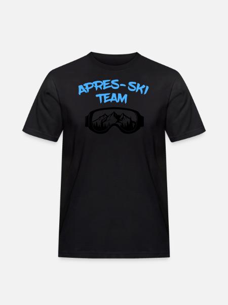 Apres Ski Team - Männer Workwear T-Shirt - Schwarz