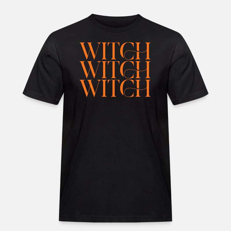witch witch witch - Männer Workwear T-Shirt - Schwarz
