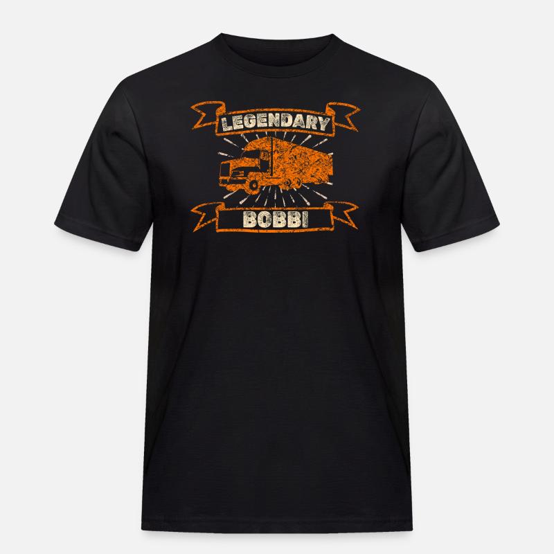 Bobbi als Trucker - Männer Workwear T-Shirt - Schwarz
