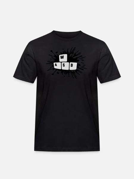 Keyboard Keys Gamer WASD - Men's Workwear T-Shirt - black