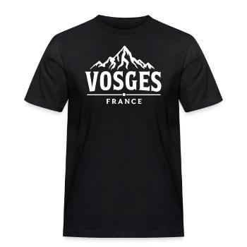 Vosges - France - T-shirt Workwear homme - noir - Devant - AI Model Male 178 light (178cm)