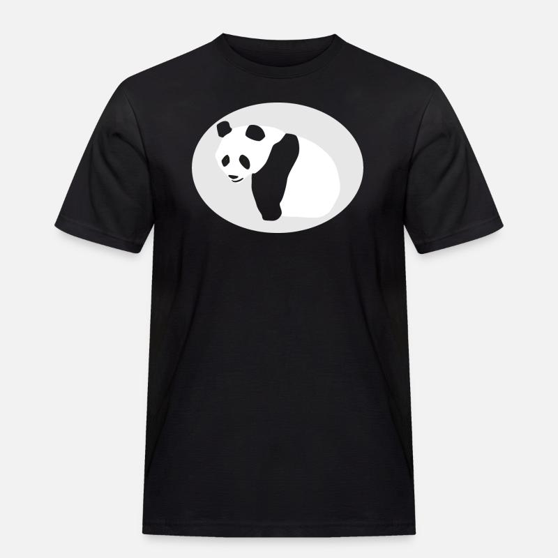 panda wielka - Męska koszulka robocza - czarny