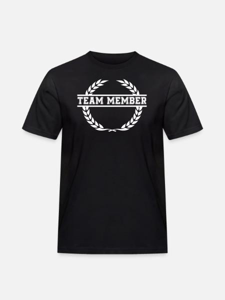 kranz team member - Männer Workwear T-Shirt - Schwarz