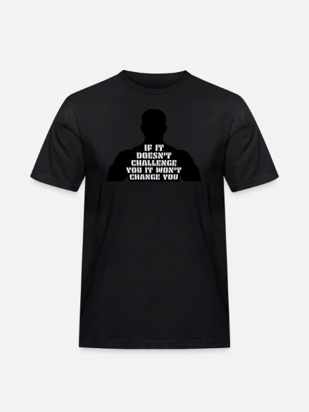 Workout Fitness Motivation Quote - Men's Workwear T-Shirt - black