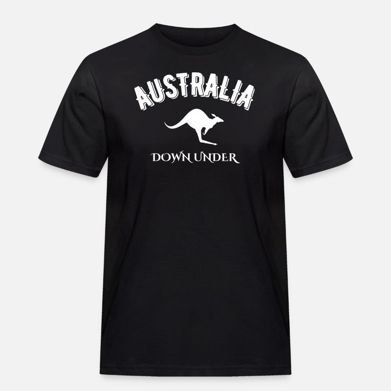 Australien Down Under - Männer Workwear T-Shirt - Schwarz