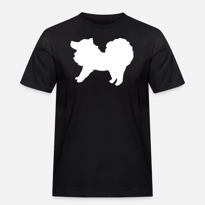 Spitz weiß - Männer Workwear T-Shirt - Schwarz