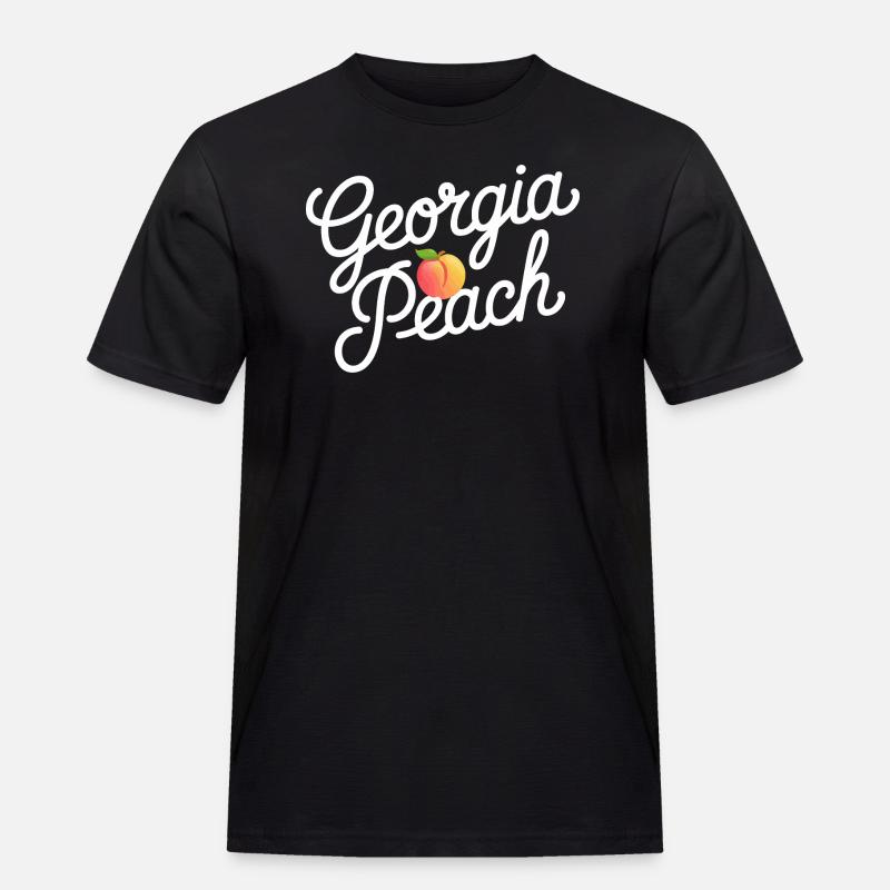 Georgia Peach Script - Men's Workwear T-Shirt - black