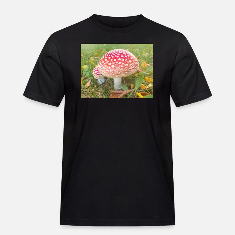fly agaric also toadstool - Men's Workwear T-Shirt - black