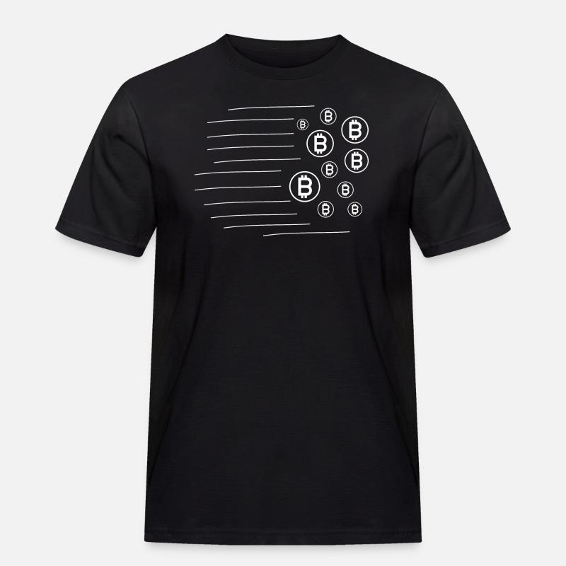 Crypto Bitcoin Trading - Männer Workwear T-Shirt - Schwarz