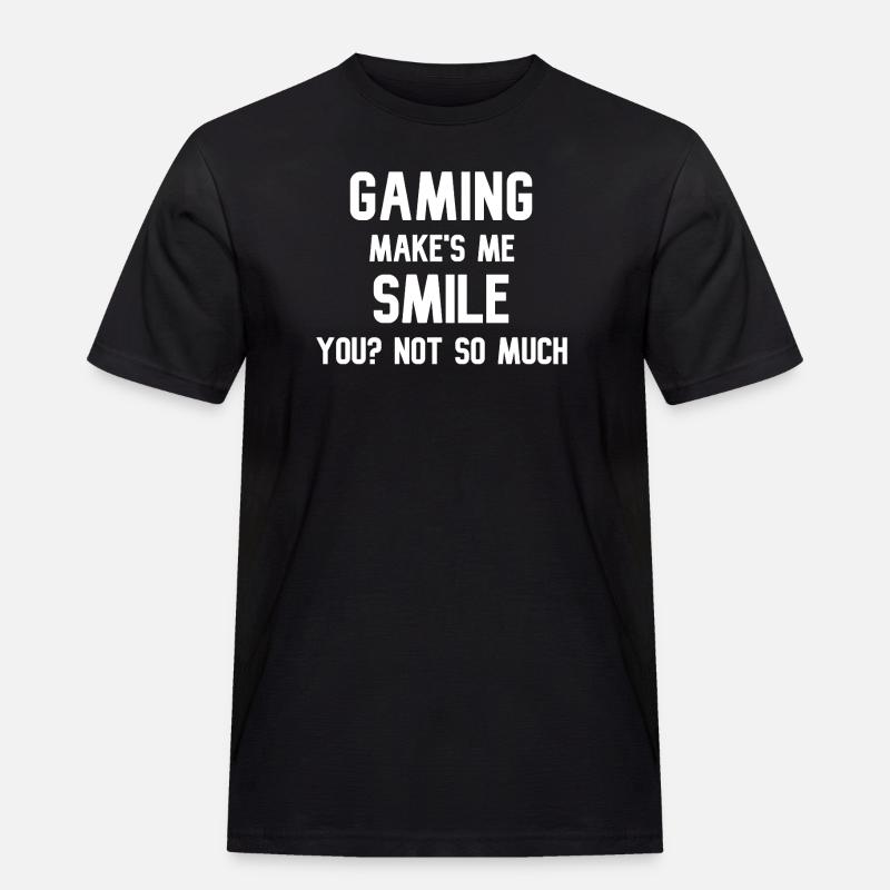 GamingmakesmeSmile - Männer Workwear T-Shirt - Schwarz