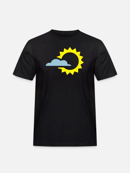 Wetter - Männer Workwear T-Shirt - Schwarz