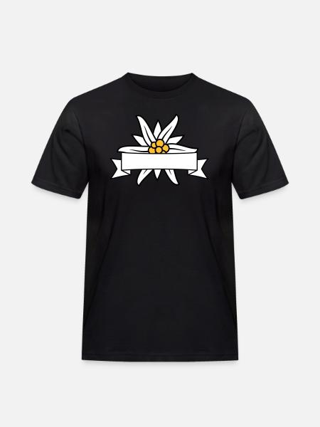 Text banner Edelweiss - Men's Workwear T-Shirt - black