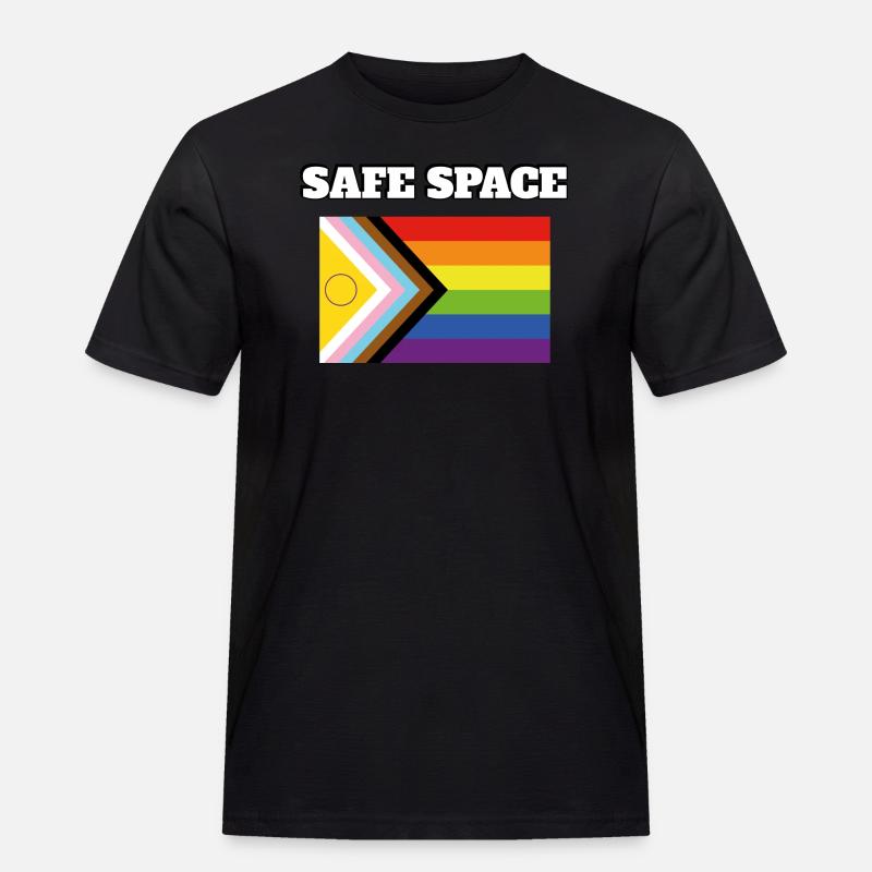 Inclusive Pride Pride SAFE SPACE - Men's Workwear T-Shirt - black