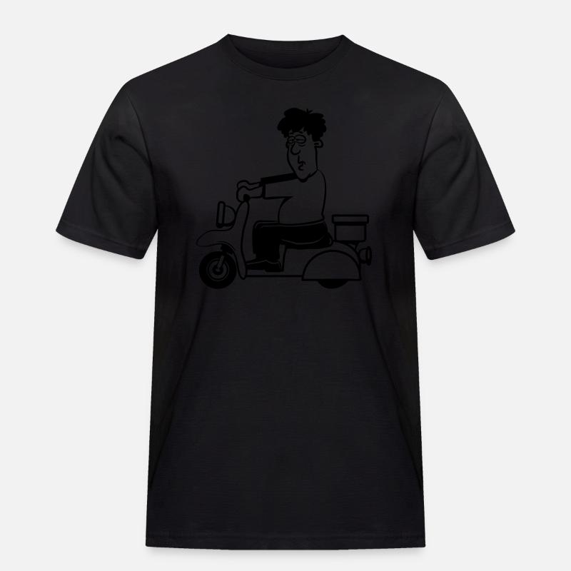 motorroller witzig - Männer Workwear T-Shirt - Schwarz