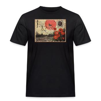 Vintage Picture - Men's Workwear T-Shirt - black - Front - AI Model Male 178 light (178cm)