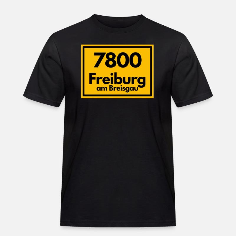 Insegna del luogo - poi retrò vecchio codice postale 7800 FREIBURG - Maglietta da lavoro per uomo - nero