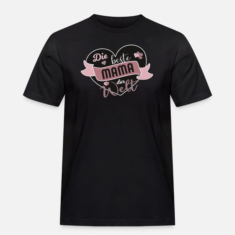 Die beste Mama der Welt - Männer Workwear T-Shirt - Schwarz