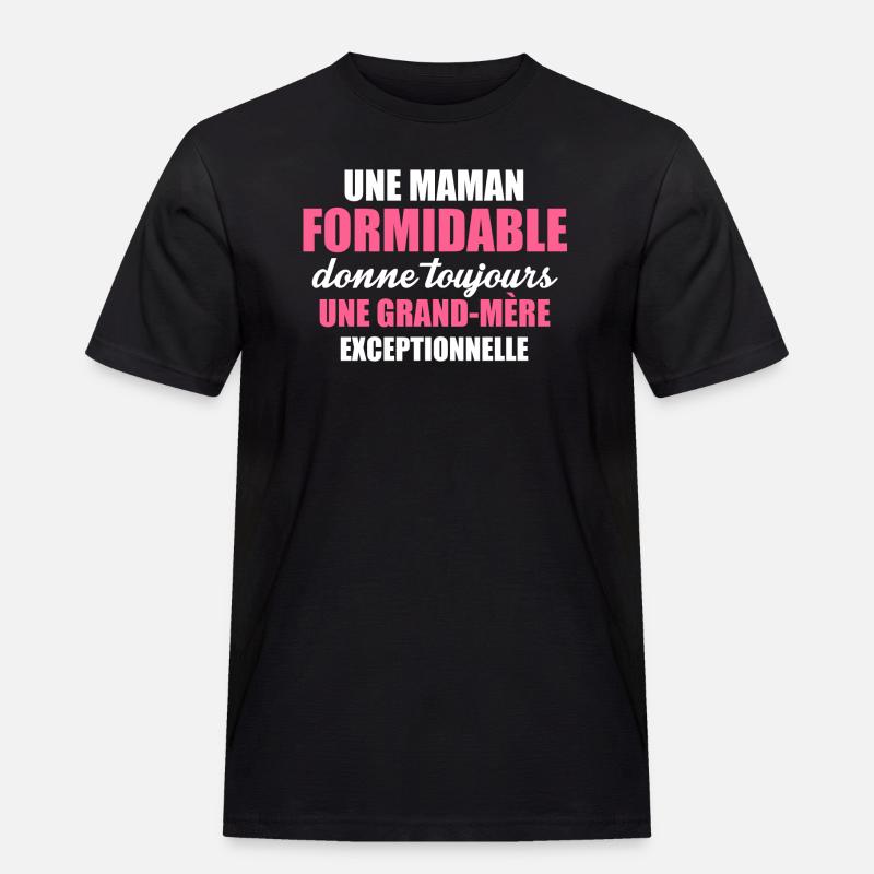 une grand mère exceptionnelle - Männer Workwear T-Shirt - Schwarz