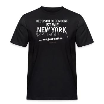 Hessisch Oldendorf - Männer Workwear T-Shirt - Schwarz - Vorne - AI Model Male 178 light (178cm)