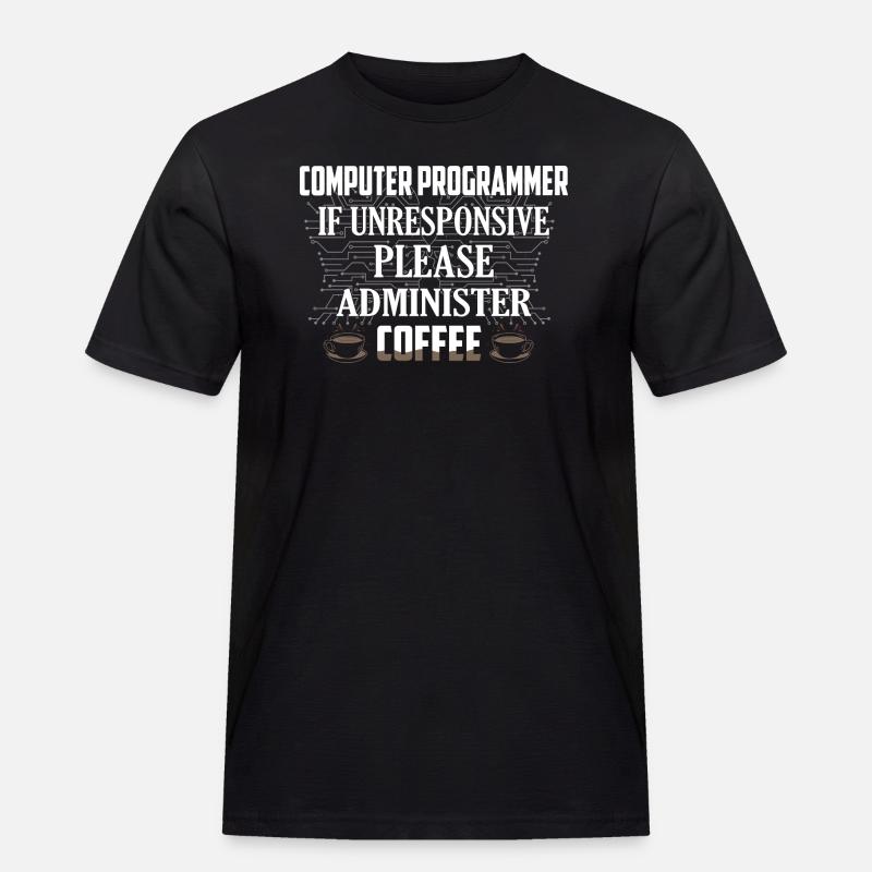 Computer Programmer Coding Software - Men's Workwear T-Shirt - black