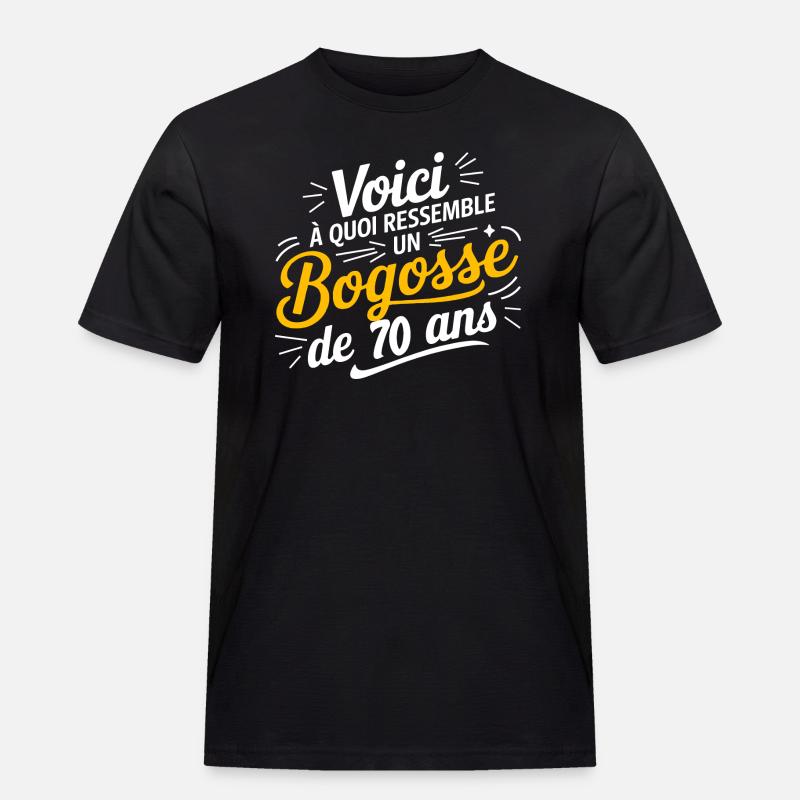 70 BECHER - Männer Workwear T-Shirt - Schwarz