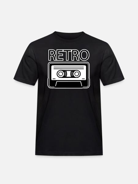 Oldschool Cassette - RETRO Design - Men's Workwear T-Shirt - black