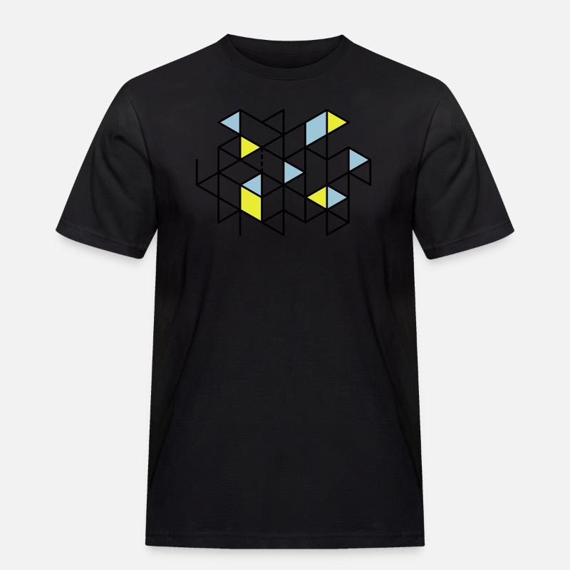 Geometry #001 - Männer Workwear T-Shirt - Schwarz