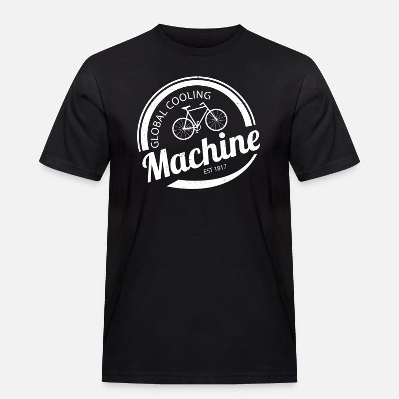 Global Cooling Machine - Männer Workwear T-Shirt - Schwarz