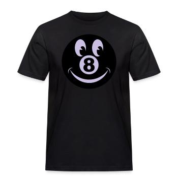 8 ball smiley vecto - T-shirt Workwear homme - noir - Devant - AI Model Male 178 light (178cm)