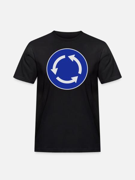 Kreisverkehr - Männer Workwear T-Shirt - Schwarz