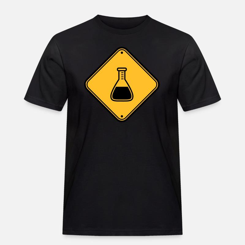 attention science bouclier note attention - T-shirt Workwear homme - noir