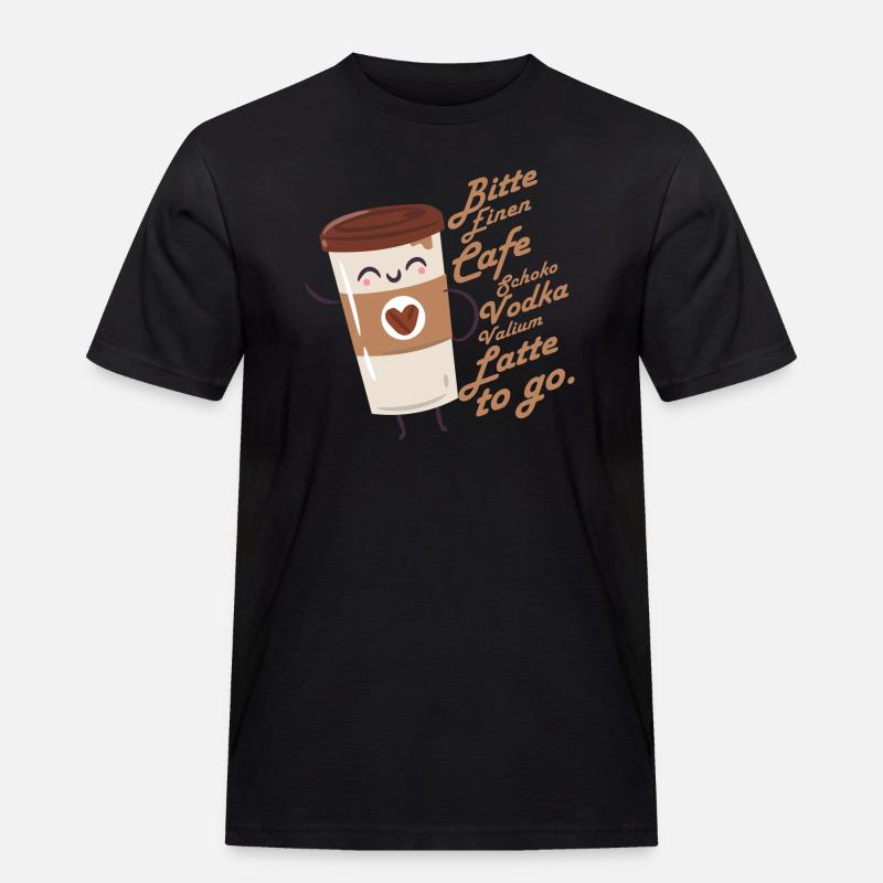 Adhs bitte einen schoko vodka drink - Männer Workwear T-Shirt - Schwarz