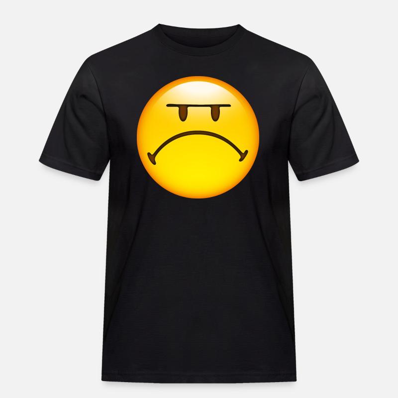 Smiley Glossy Mad - Maglietta da lavoro per uomo - nero