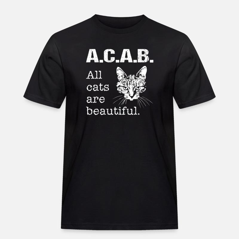 a c a b - Männer Workwear T-Shirt - Schwarz