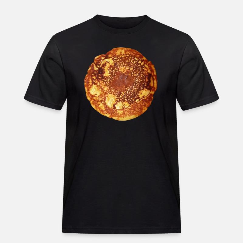 Pfannkuchen - Eierkuchen - Männer Workwear T-Shirt - Schwarz