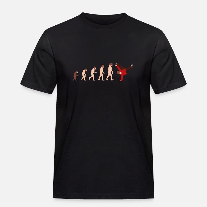 Evolution Breakdance Lustige Geschenkidee - Männer Workwear T-Shirt - Schwarz
