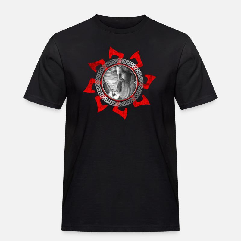 Wikinger - Männer Workwear T-Shirt - Schwarz