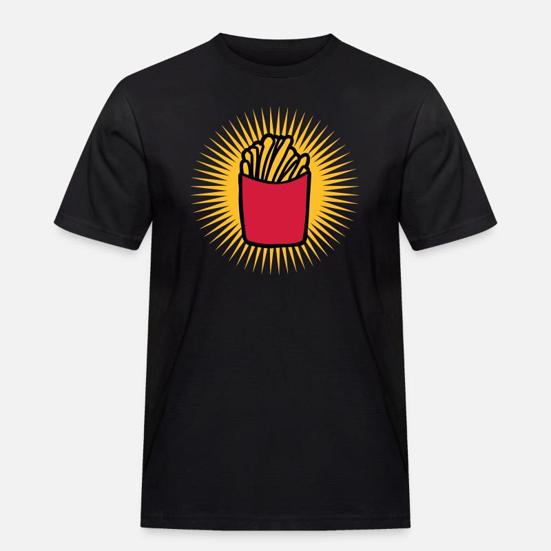 Frites de Français de sablage - T-shirt Workwear homme - noir